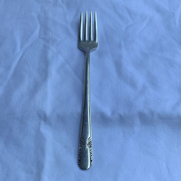 Wm Rogers & Son Silver-plate Talisman Pattern Dinner Fork - Vintage 1940s - Picture 1 of 8